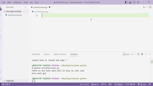Python || Print Function in Python || Python 3.6 || Steps to install VISUAL STUDIO CODE смотреть онлайн