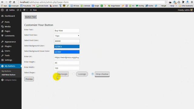 Button Maker Plugin In wordpress Site. смотреть онлайн