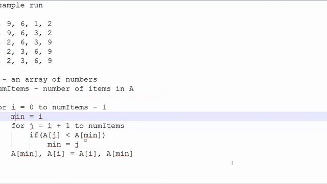 Algorithms 101 - Selection Sort смотреть онлайн