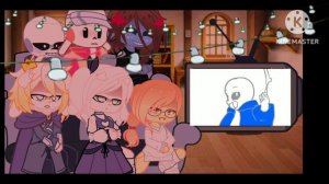 Санс против Флауи — реакция андертейл [reaction undertale] Gacha club [неполное видео] анимация