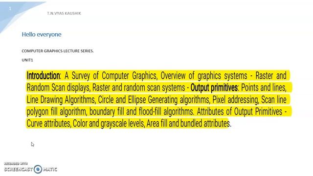 Computer graphics unit 1Overview смотреть онлайн