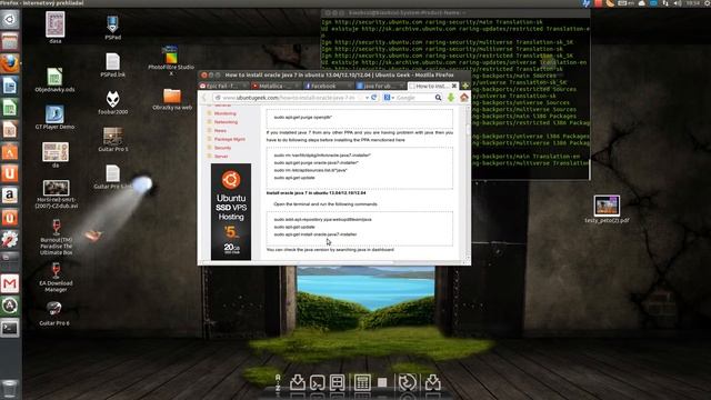 Java FOR UBUNTU 13.04 + terminal command смотреть онлайн