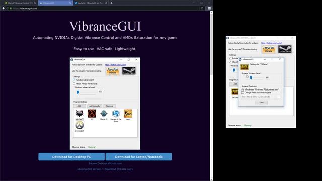 Setup NVIDIA Digital Vibrance or AMD Saturation settings per game смотреть онлайн