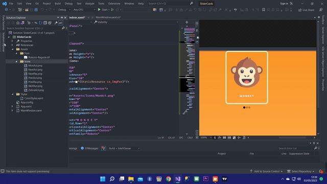 Slider Cards - C# WPF | CSharp Programming