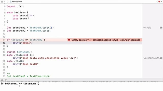 Comparing Enums With Associated Values (Swift 4) смотреть онлайн