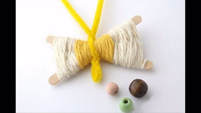 Идея для детского творчества бабочки из палочек и ниток смотреть онлайн