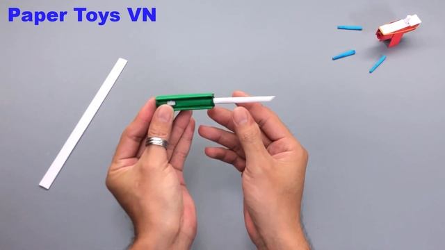 Diy mini paper gun | Make a Paper finger gun | Origami simple paper gun смотреть онлайн