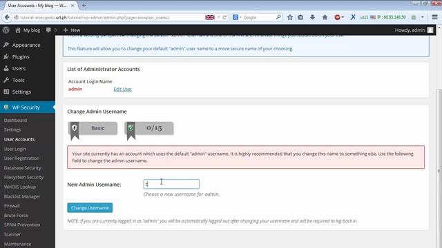 All In One WP Security & Firewall: User Accounts Security смотреть онлайн