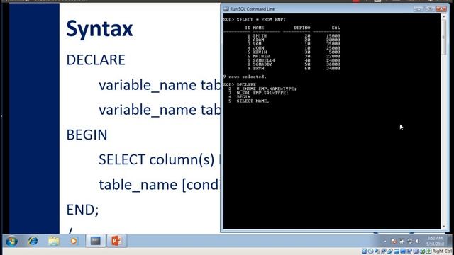 #5. Oracle PL/SQL for Beginners - Select...Into... (Hindi) смотреть онлайн