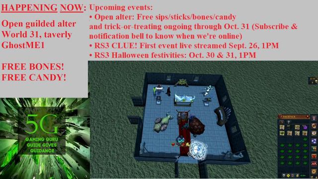 Runescape (RS3): Open alter, free dinosaur bones, trick or treating candy (sweets), dungeon fun смотреть онлайн
