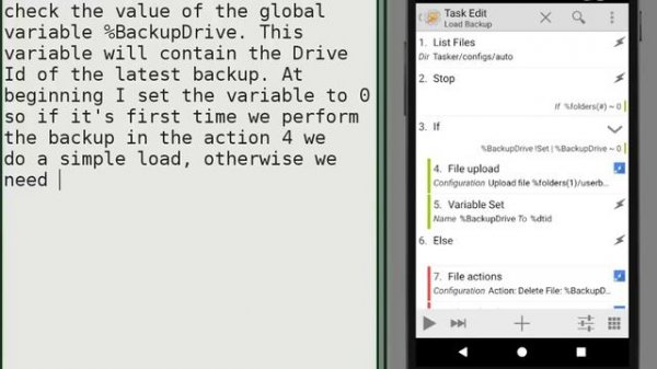 Automatic Tasker backup on Google Drive