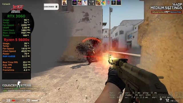 Counter-Strike: Global Offensive | RTX 3060 | 1080p, 1440p, 4k benchmarks! смотреть онлайн