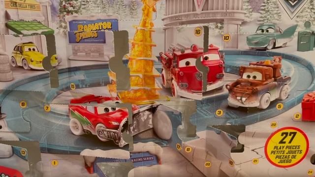 Mattel Disney Cars 2021 Mini Racers Advent Calendar - Snowcar, McQueen, Luigi, Red, Radiator Spring смотреть онлайн