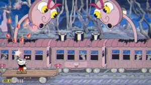 Cuphead прохождение-«железнодорожный гнев»  Призрачный экспресс
