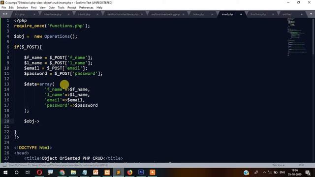 Part-2 (2019) Insert Data | PHP MySql Object Oriented Insert Update Delete | PHP CRUD OOps смотреть онлайн