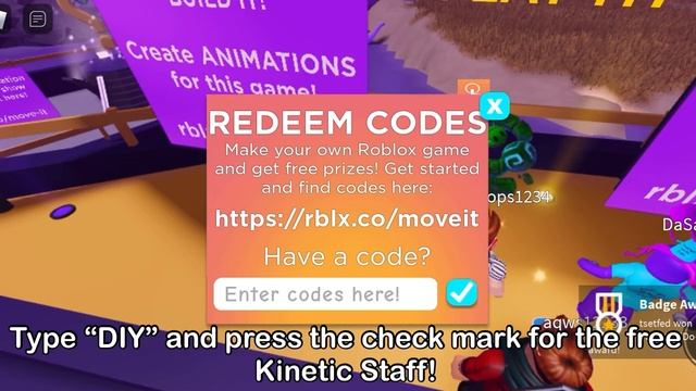 [FREE ITEM!] CODE FOR “KINETIC STAFF” ITEM + BADGE (Build It, Play It Event) - ROBLOX смотреть онлайн