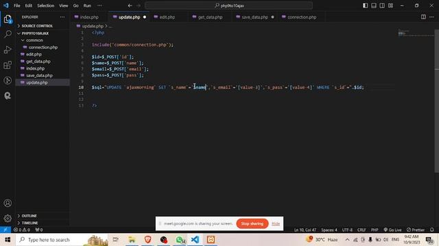 PHP CRUD- Update using ajax and jquery. смотреть онлайн