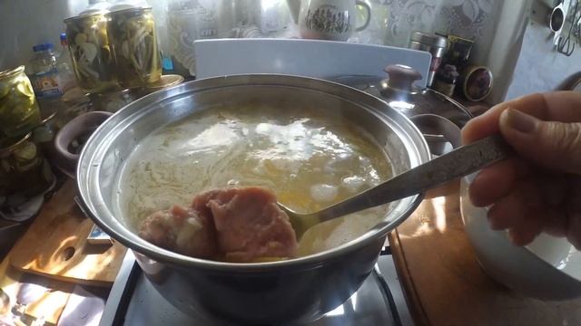 Густа  ГОРОХОВА ЮШКА  З БЕКОНОМ ( з тушонки ). // ДОМАШНЯ ЇЖА.