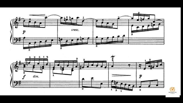 И.С. Бах. Маленькая прелюдия МИ минор №6