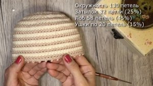 Детская шапка крючком для новорожденного