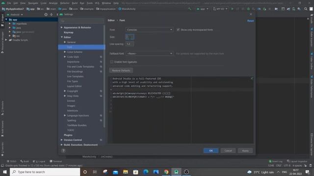 How to change or increase font size in android studio | Change font style and spacing смотреть онлайн
