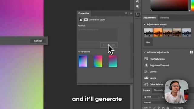 How to Create COLORFUL GRADIENTS in Photoshop! (One-Click Tool Tutorial) смотреть онлайн