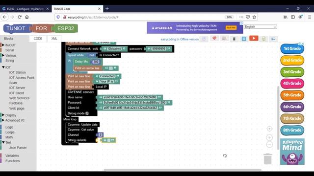 ESP32 tutorial C-13: Control your ESP32 from around the world with Cayenne MyDevices MQTT server смотреть онлайн