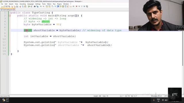Type Casting in Java in Hindi with Example | DineshDTC смотреть онлайн