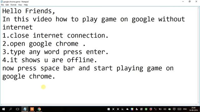 How To Play Game in Google Chrome Without Internet in windows 10/8/8.1/7 смотреть онлайн