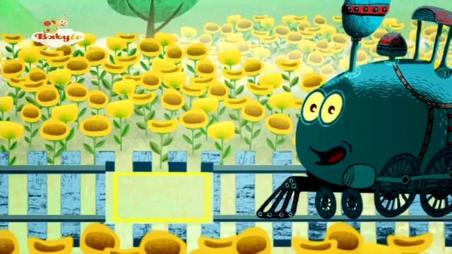 BabyTV Nederlands - Tricky Tracks -  3 Eekhoorns Rechthoek Koe