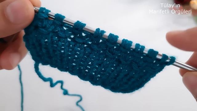 Kolay Ve Güzel İki Şiş Örgü Modeli Anlatımı ✔️Knitting Crochet. смотреть онлайн