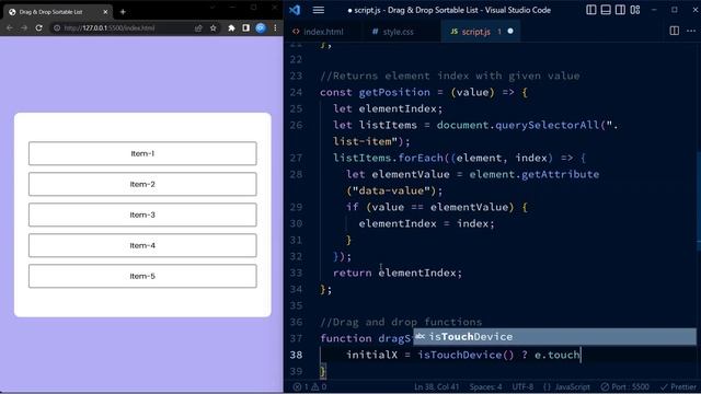 Drag and Drop Sortable List | Javascript Tutorial смотреть онлайн