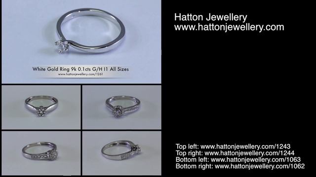 Pure White Gold Diamond Ring 0.1cts G/H I1 1261 смотреть онлайн