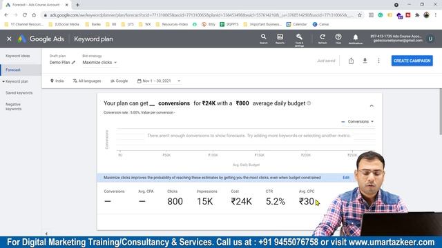 Google Ads Course | Google Keyword Planner - Plan & Forecasting | Part#28 | UmarTazkeer