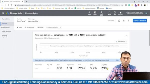 Google Ads Course | Google Keyword Planner - Plan & Forecasting | Part#28 | UmarTazkeer