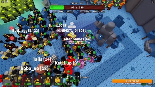 добываем шестерёнки в funny tower defense, ивент робо безумие фанни тд roblox смотреть онлайн