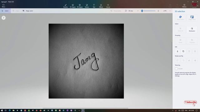 How to make Transparent Signature using Paint 3D in Windows 10 Computer ? смотреть онлайн
