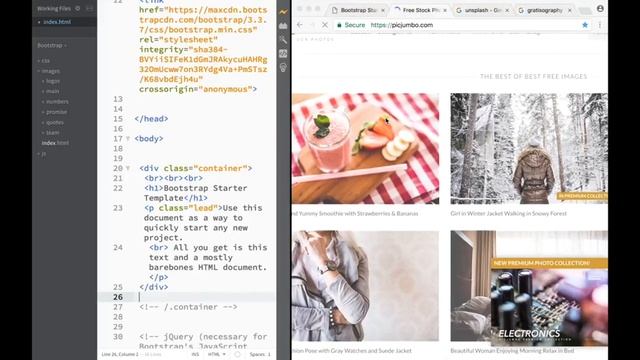 Bootstrap Theme 3 - Adding Images смотреть онлайн