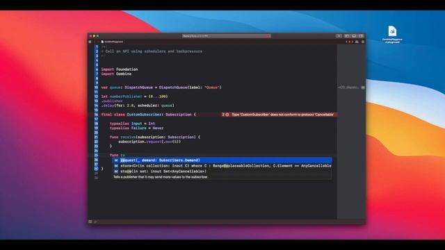Call an API using schedulers and backpressure [Combine Framework] смотреть онлайн