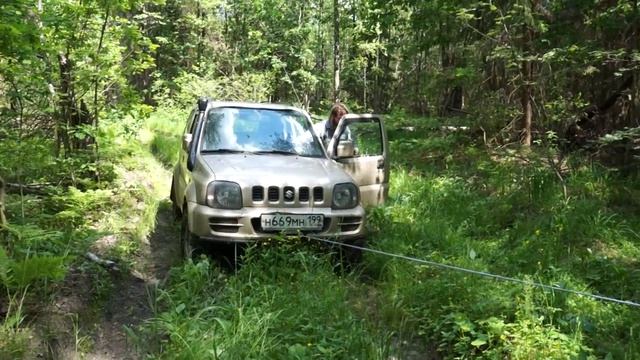 лебёдка Т-MAX EW-6500 с радиоуправлением на JIMNY смотреть онлайн