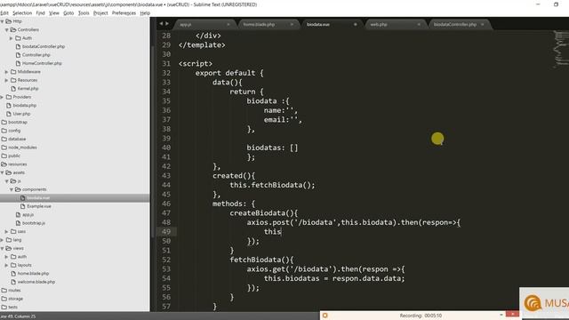 Laravel - Vue Js CRUD - Create - Part 2 смотреть онлайн
