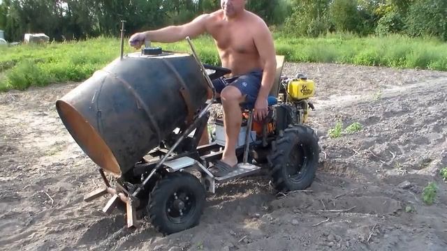 Бочка на самодельный минитрактор. Продолжение смотреть онлайн