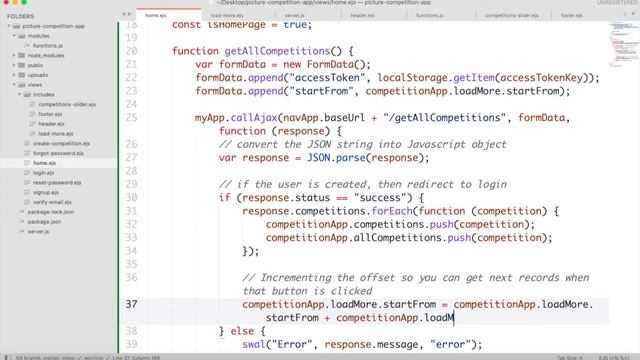 9. AJAX Load More - Picture Competition Web App in Node JS, Mongo DB, and Vue JS смотреть онлайн