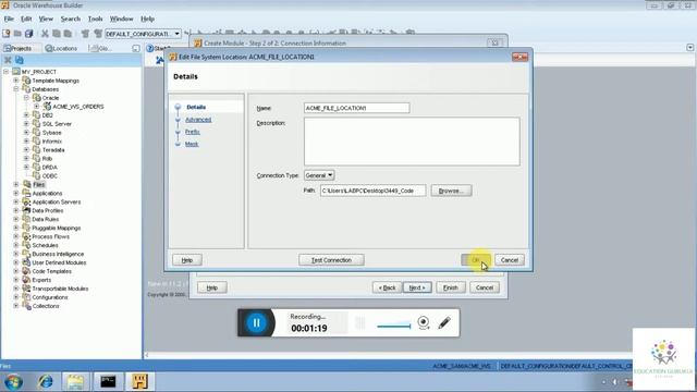 How to create file module using oracle 11g | Oracle Data Warehouse | Oracle 11g | Education Gurukul смотреть онлайн
