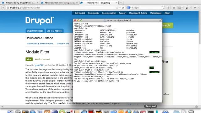 Drupal Tutorial 2: Admin Menu and Module Filter смотреть онлайн