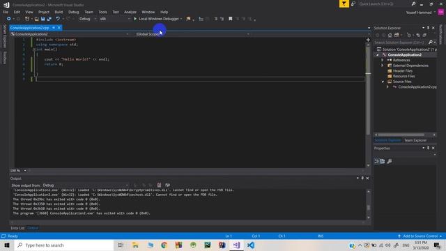 How to show the output window or console in visual studio (Arabic language) смотреть онлайн