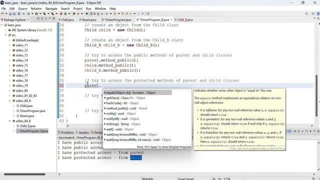 Java 84: Access modifiers on methods (parts A, B, C and D): public, protected, private and package смотреть онлайн