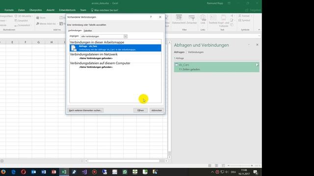 Connect Excel to Access Database with OLEDBConnection Powerquery смотреть онлайн