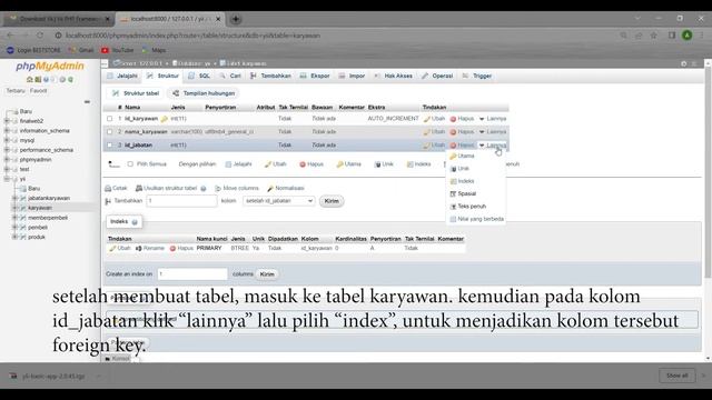 MEMBUAT TABEL RELASI PADA YII FRAMEWORK смотреть онлайн