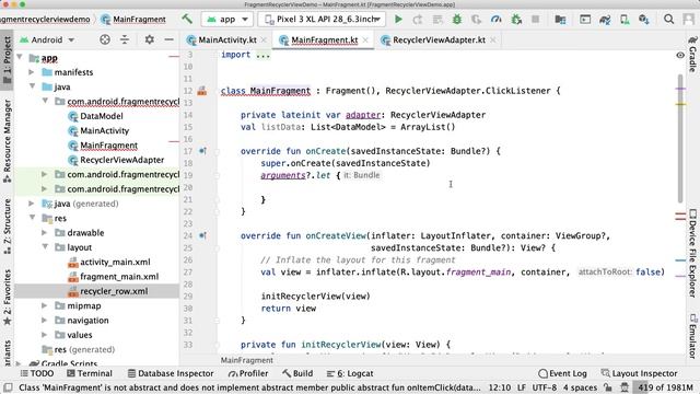 Android | RecyclerView Right Swipe Delete in Fragment in Kotlin смотреть онлайн
